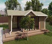 Закрытая беседка ШАЛЕ 2 3х6