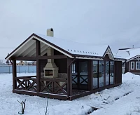 Закрытая беседка ШАЛЕ 2 с барбекю