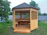 Шестигранная беседка ОДУВАНЧИК
