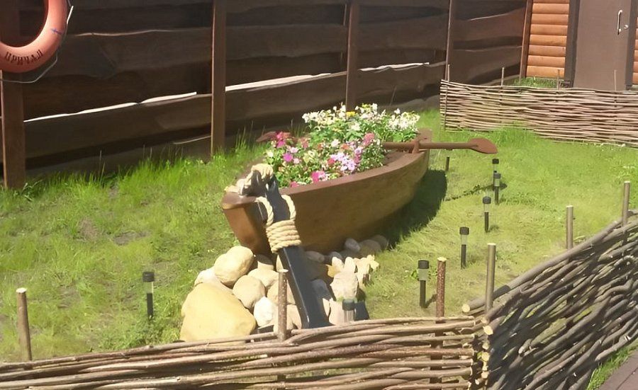 Лодка декоративная для сада (без дна)