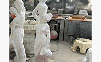 Скульптура Девушка с кувшинами (белый)