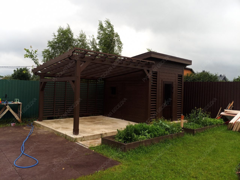 Хозблок с перголой НЕКСТ