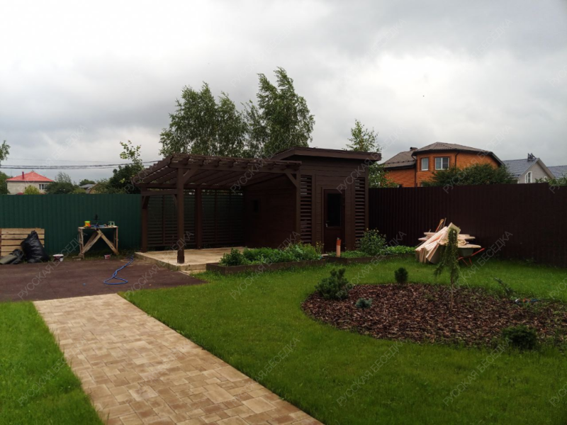 Хозблок с перголой НЕКСТ