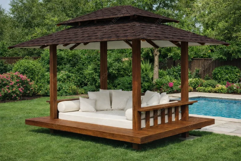 Беседка-бунгало с кроватью Нега-люкс