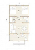 Гостевые дома из мини-бруса ДГ-15