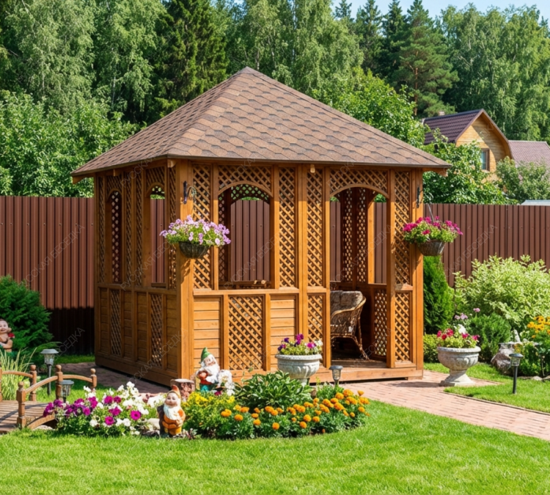 Квадратная беседка Нормандия