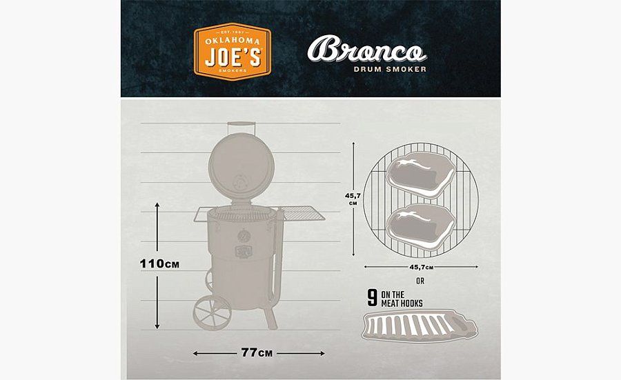 Коптильня Oklahoma Joe's Drum Bronco Limited Edition