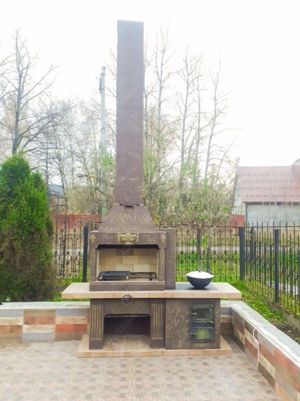 Печь № 20 — Печь барбекю с печью под казан (Большая топка)