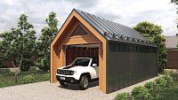 Гараж в стиле Барн на 1 авто Корякино