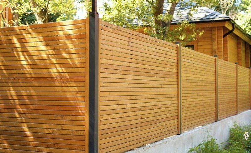 Забор №31 - горизонтальный частый 2