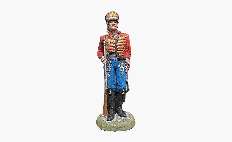 Садовая фигура Гусар в красном