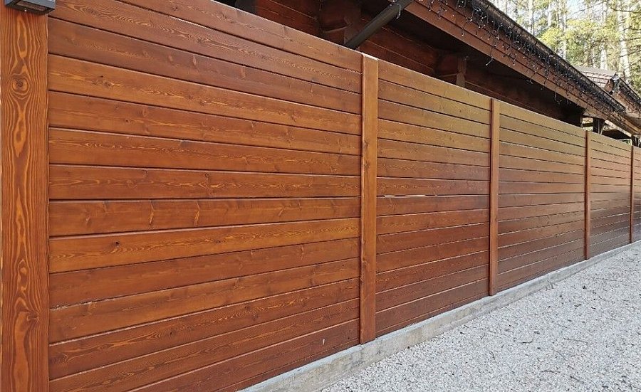 Забор №32 - горизонтальный с минимальным зазором