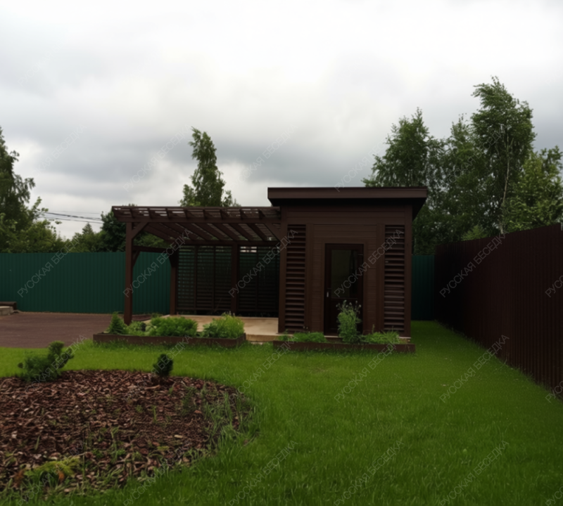 Хозблок с перголой НЕКСТ