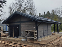 Навес для машин с хозблоком РАФ