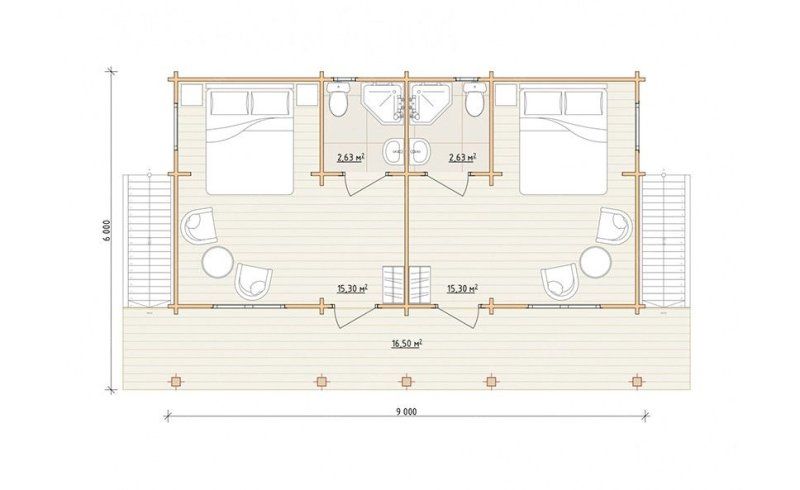 Гостевые дома из мини-бруса ДГ-17