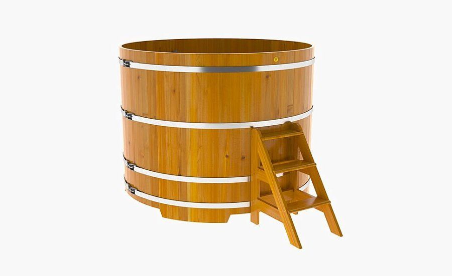 Купель круглая  D=1,80 из лиственницы, высота 1400