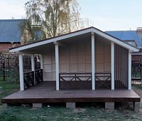 Прямоугольная беседка ПРИТЯЖЕНИЕ С ТЕРРАСОЙ