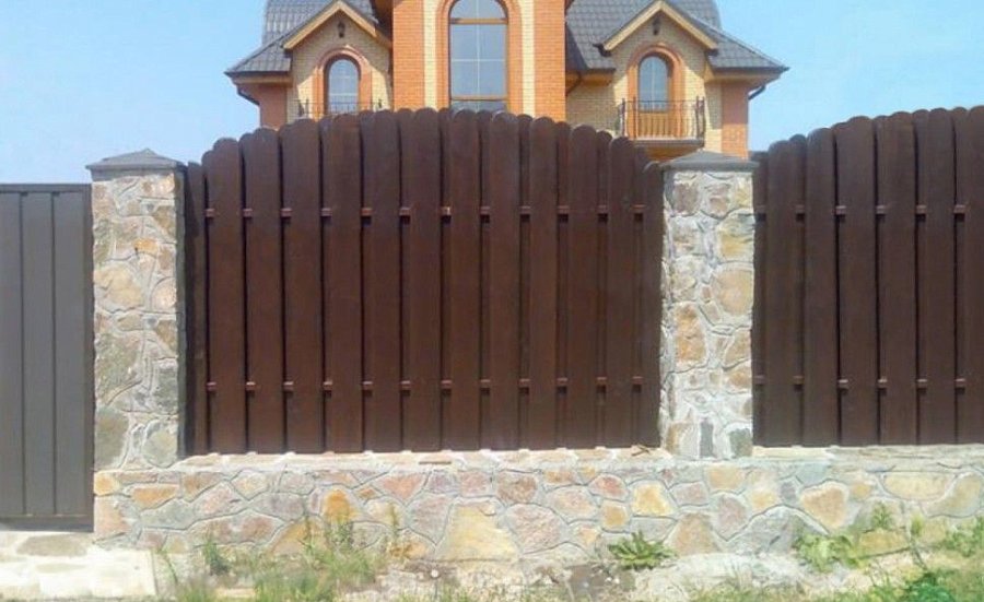 Забор №2 - шахматный полукруглый