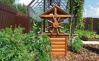 Миниатюрный деревянный колодец для декора сада