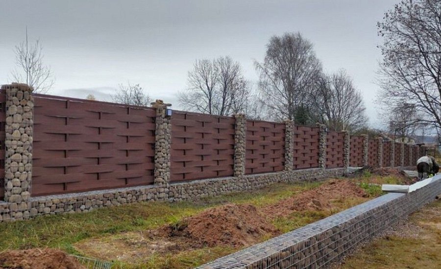 Забор №60 - плетенка из ДПК 2