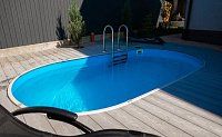 Каркасный морозоустойчивый бассейн овальный уличный LARIMAR 4 x 2 м