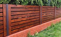 Забор №24 - горизонтальный с боковыми планками